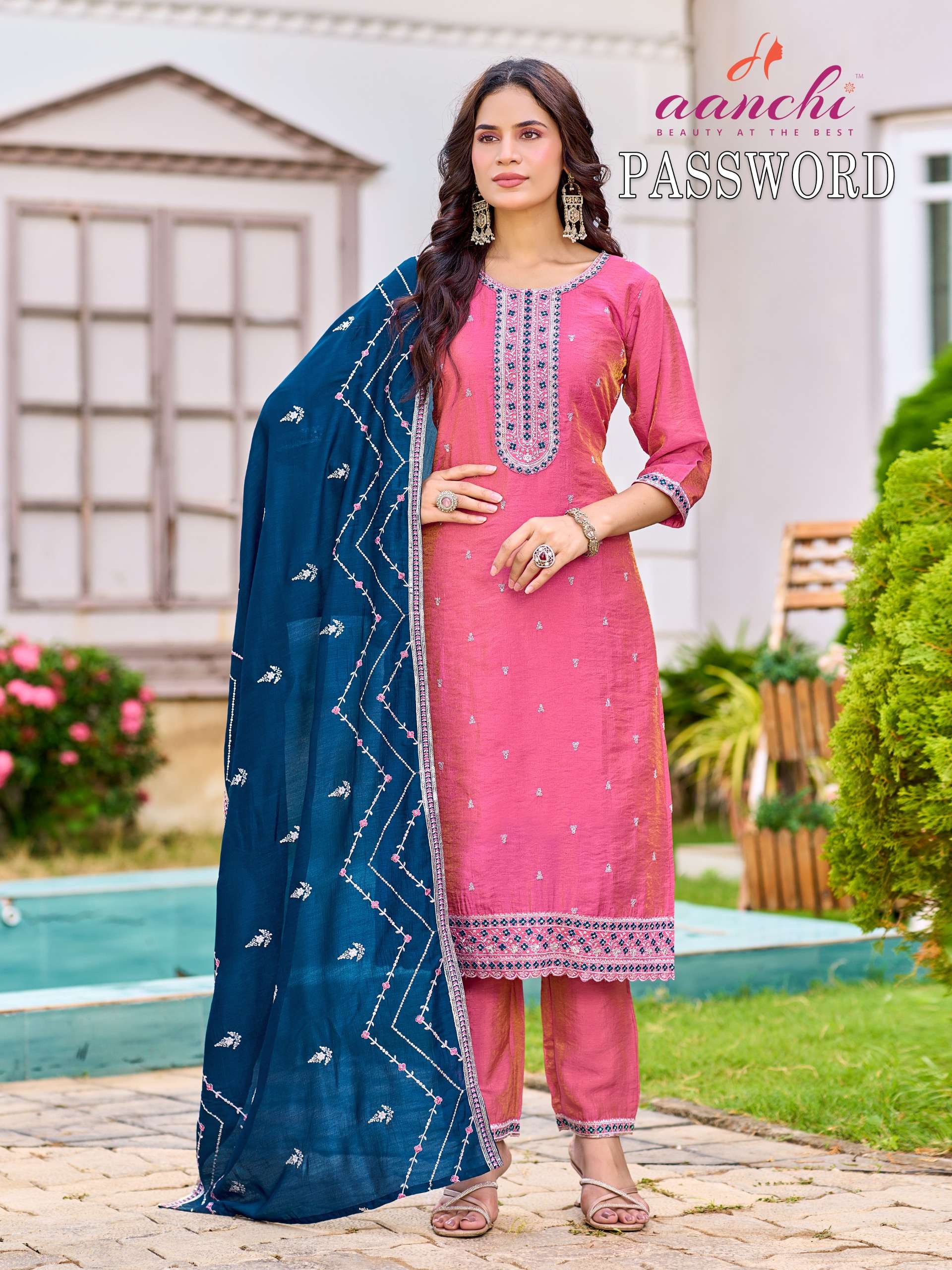 AANCHI PASSWORD SHIMMER DESIGNER SALWAR SUIT HEAVY TYPE PARTY WEAR BUY SURAT